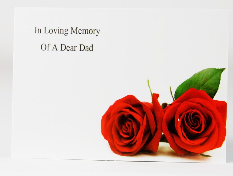 Florist Cards Large In Loving Memory Of A Dear Dad x 9pcs www